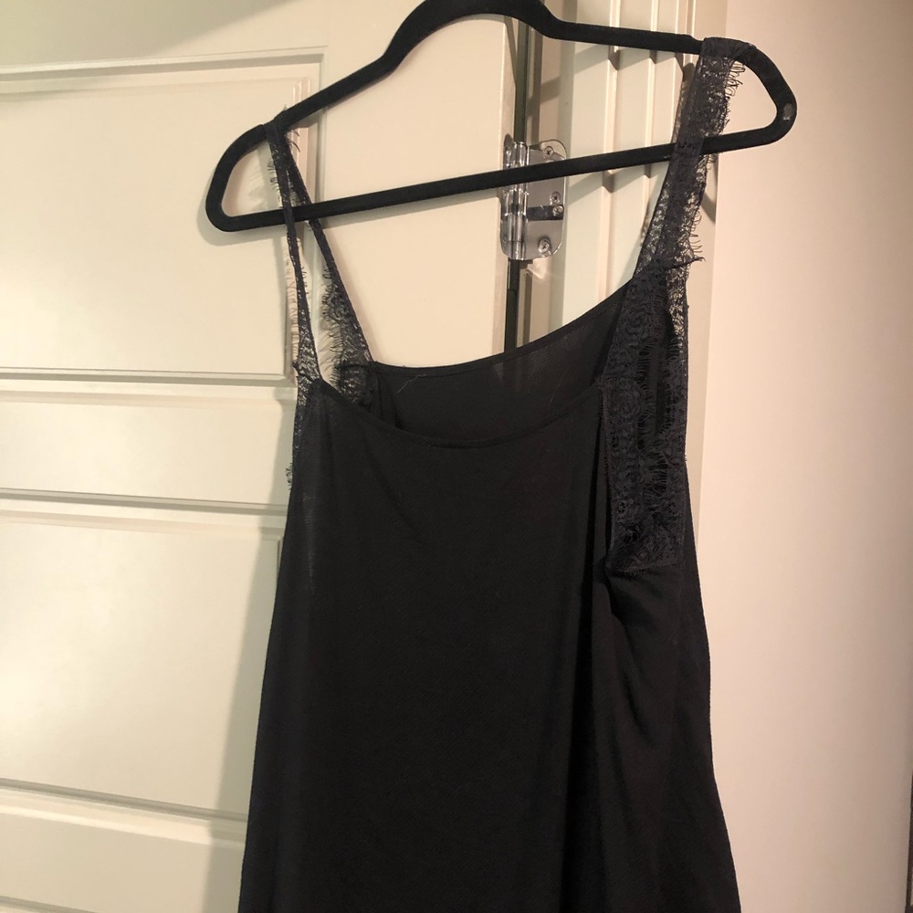 Free People Black Lace Top. M